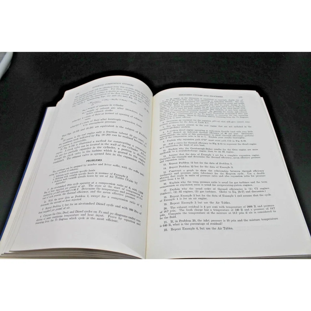 Internal Combustion Engines Analysis and Practice Obert 2nd Ed 1962 Textbook